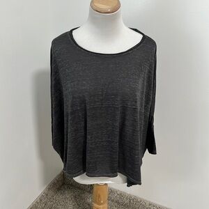 Free People FP Movement Boxy Scoop Neck Women's Top in Charcoal